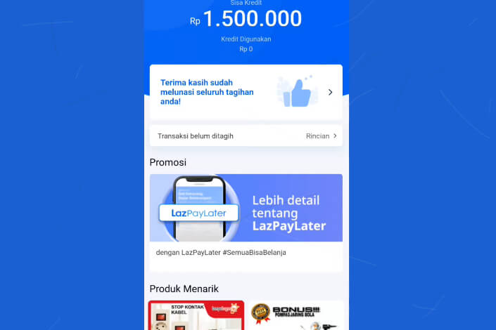 lazada paylater tidak bisa digunakan