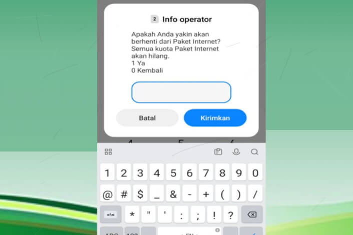 menonaktifkan paket internet indosat